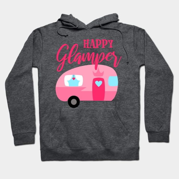 Happy Glamper Hoodie by Megan Noble